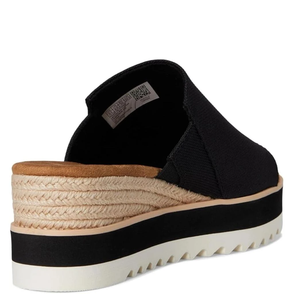 TOMS Diana 10019736 Sandal Women
s Black Canvas Wedge Heel Mule GAL1036 5