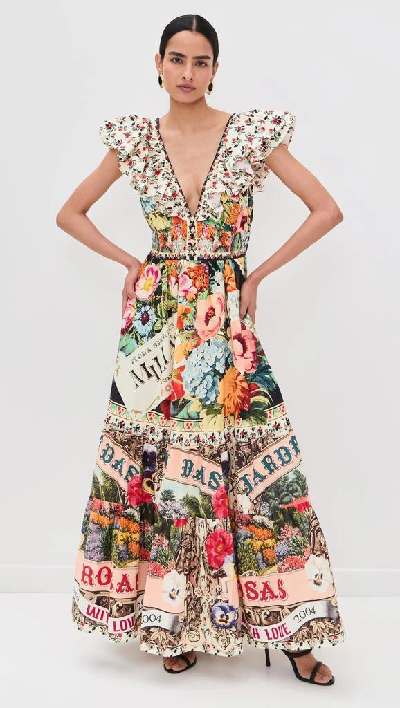 Camilla Tiered Dress with Neck Frill 5