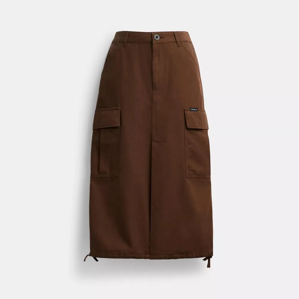 COACH® Cargo Maxi Skirt In Organic Cotton 1