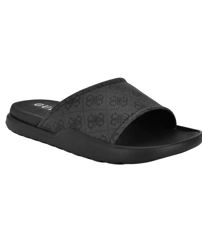 GUESS Men's Magaria Branded Elevated Pool Slides