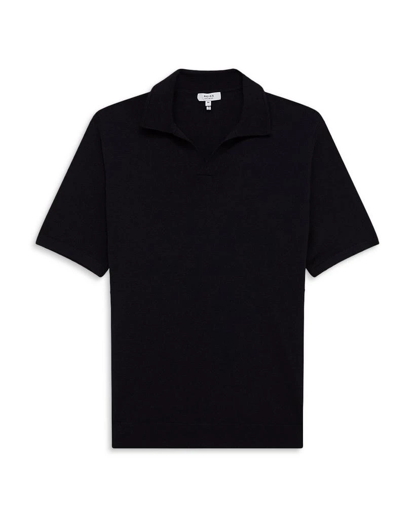 REISS Duchie Short Sleeve Open Collar Merino Polo Shirt 6