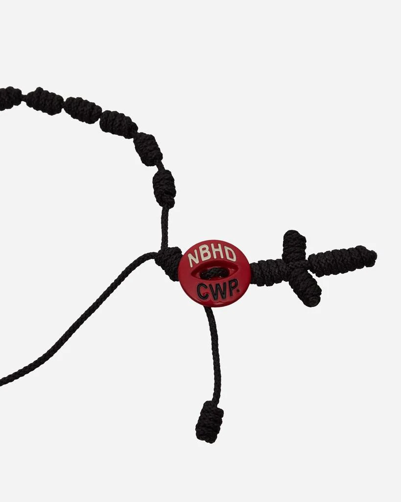 NEIGHBORHOOD Cord Cross Bracelet Black 4