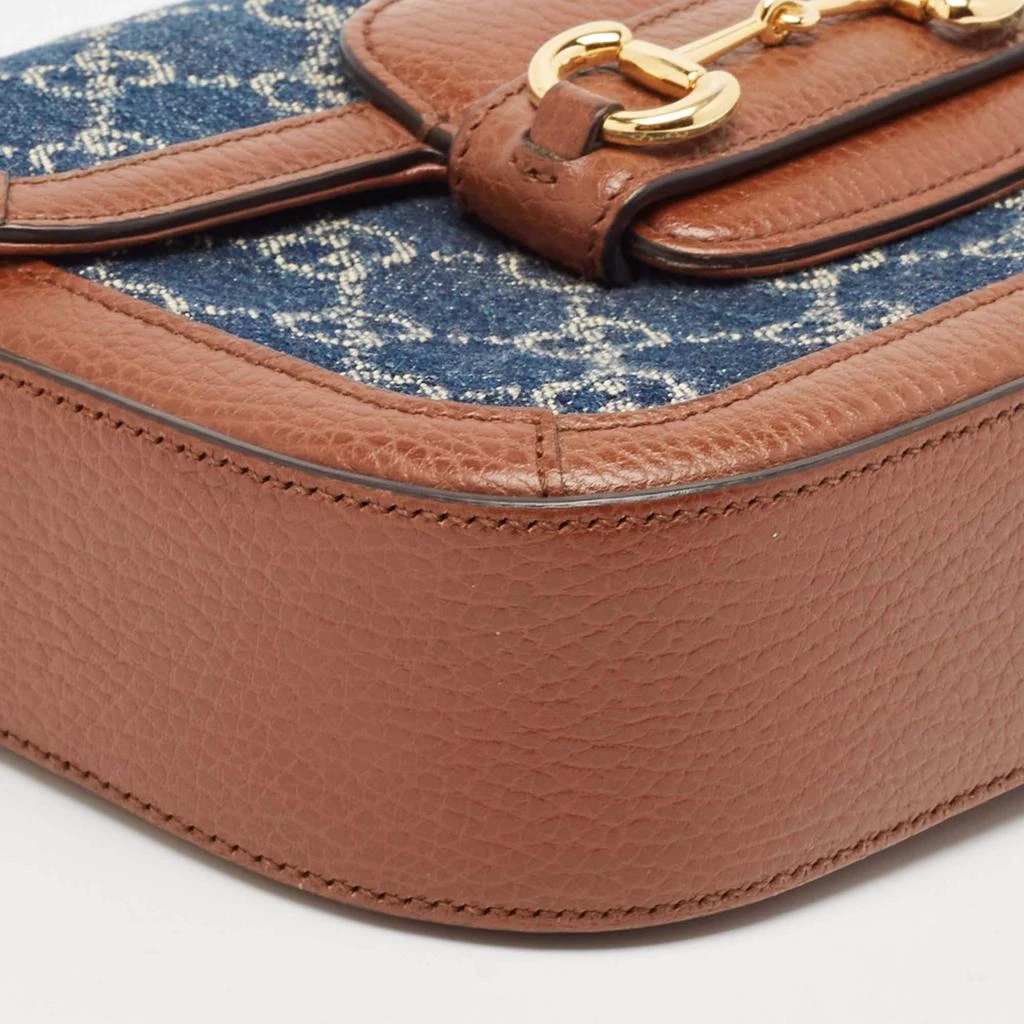 Gucci Gucci Blue/Brown GG Denim and Leather Horsebit 1955 Shoulder Bag 18