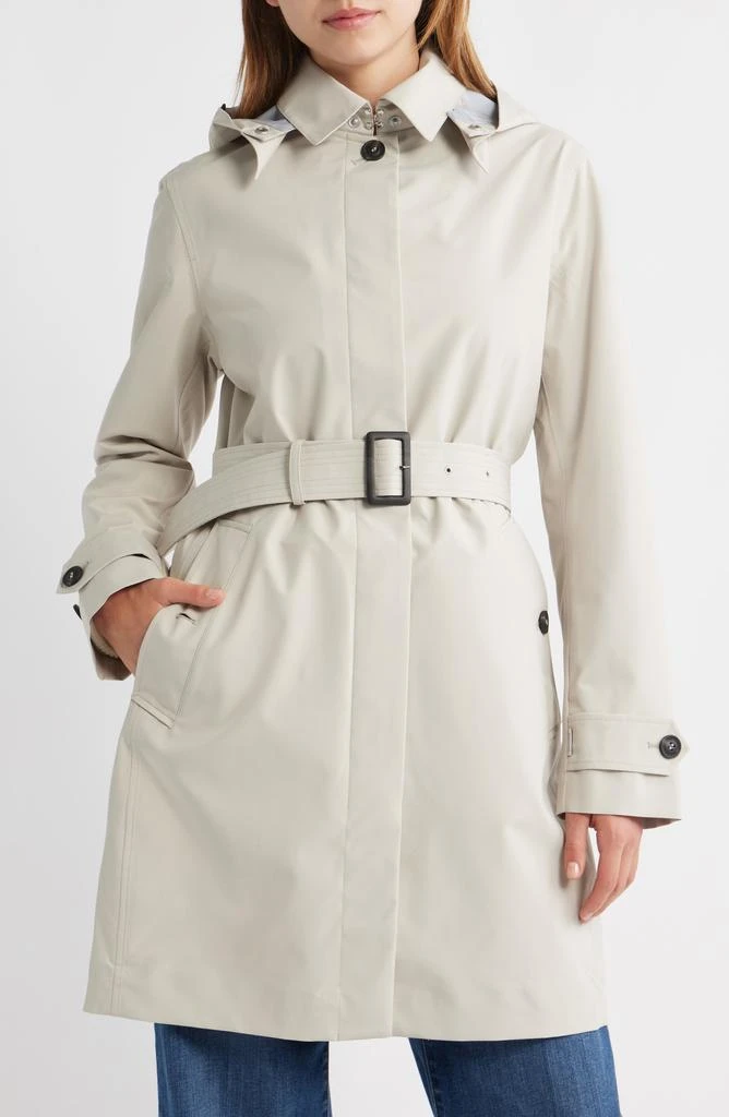 Save The Duck Jackie Water Resistant Raincoat with Removable Hood