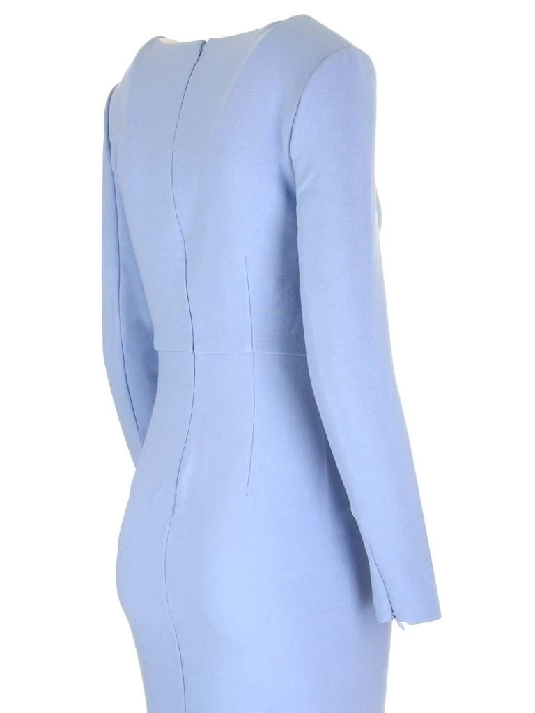 ROLAND MOURET Roland Mouret Long-Sleeved V-Neck Midi Dress 6