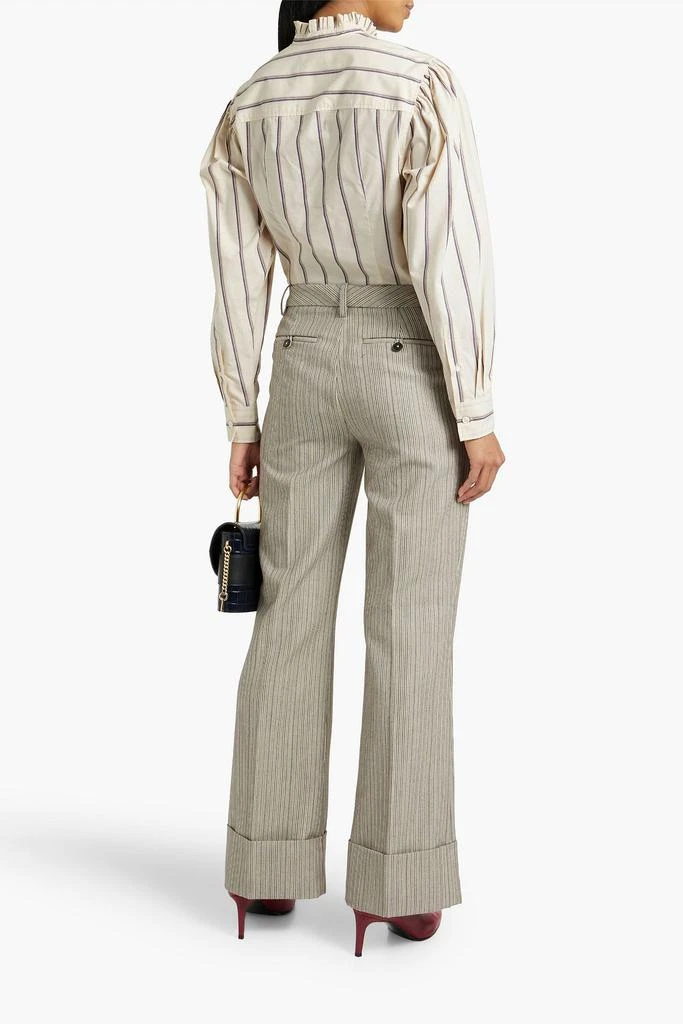 Isabel Marant Étoile Jancis ruffled striped cotton shirt 3