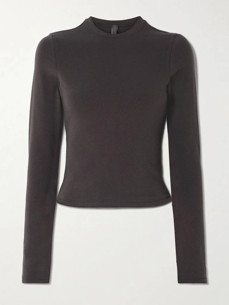 SKIMS 弹力棉质平纹布 T 恤 （颜色：iron）