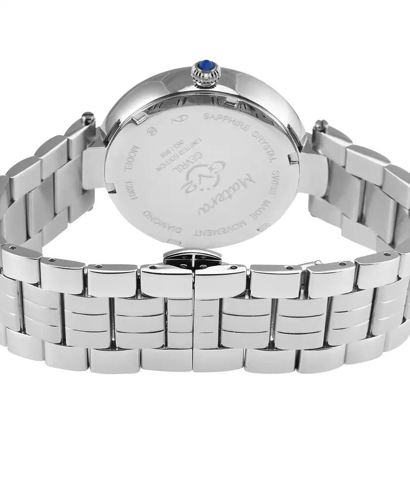 Gevril Women's Matera Swiss Quartz Silver-Tone Stainless Steel Watch 35mm 3