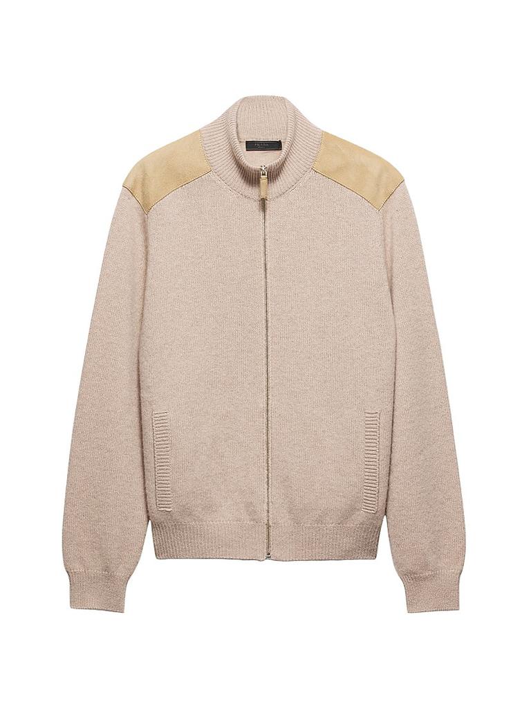 Prada Melange Sand Cashmere Sweater - Sweaters - BeyondStyle