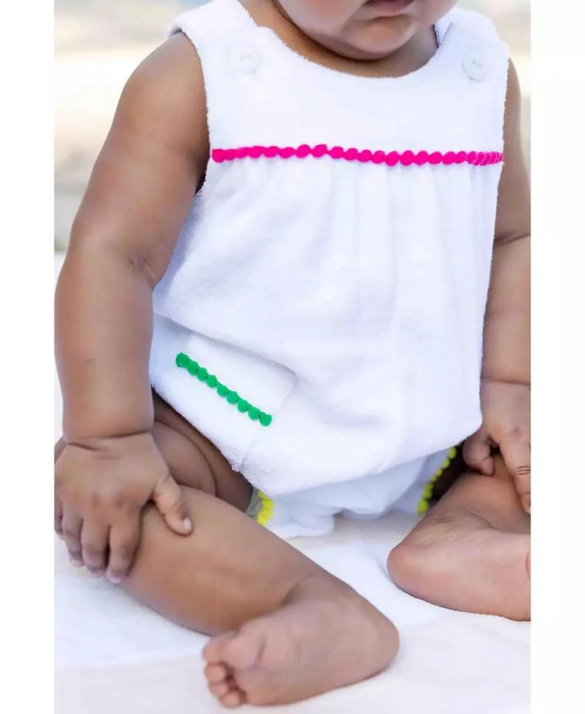 Florence Eiseman Baby Girl Terry Romper With Pom Poms 4