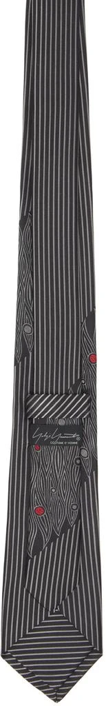 YOHJI YAMAMOTO Black Panel Stripe JQ Derby Tie 2