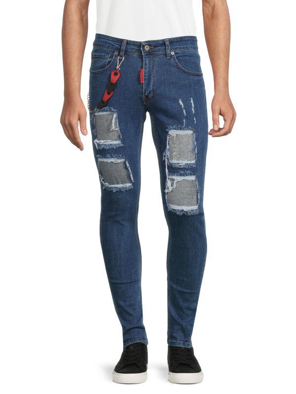 Elie Balleh Patchwork Distressed Jeans