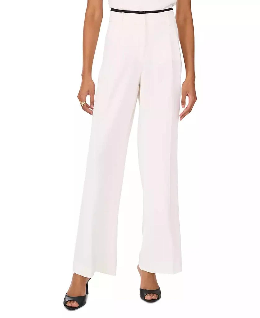 Vince Camuto Women's Contrast-Trim Wide-Leg Pants 1