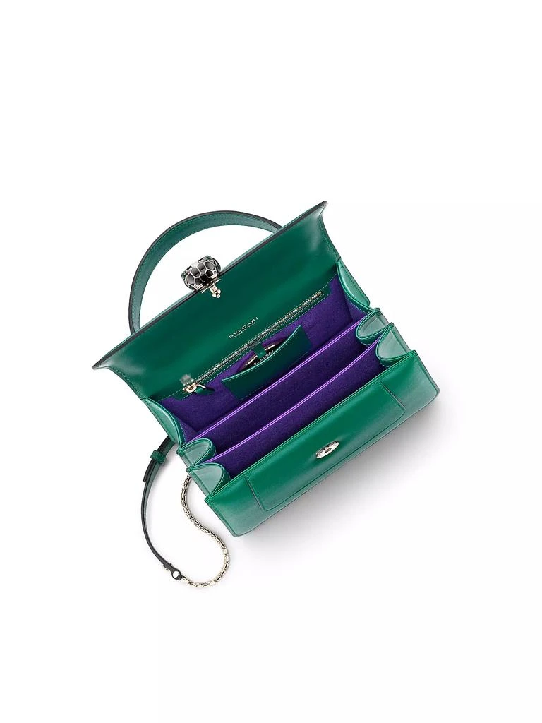 BVLGARI Large Serpenti Leather Top Handle Bag 2