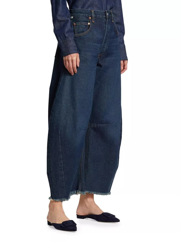 Citizens of Humanity Horseshoe Wide-Leg Frayed Jeans 4