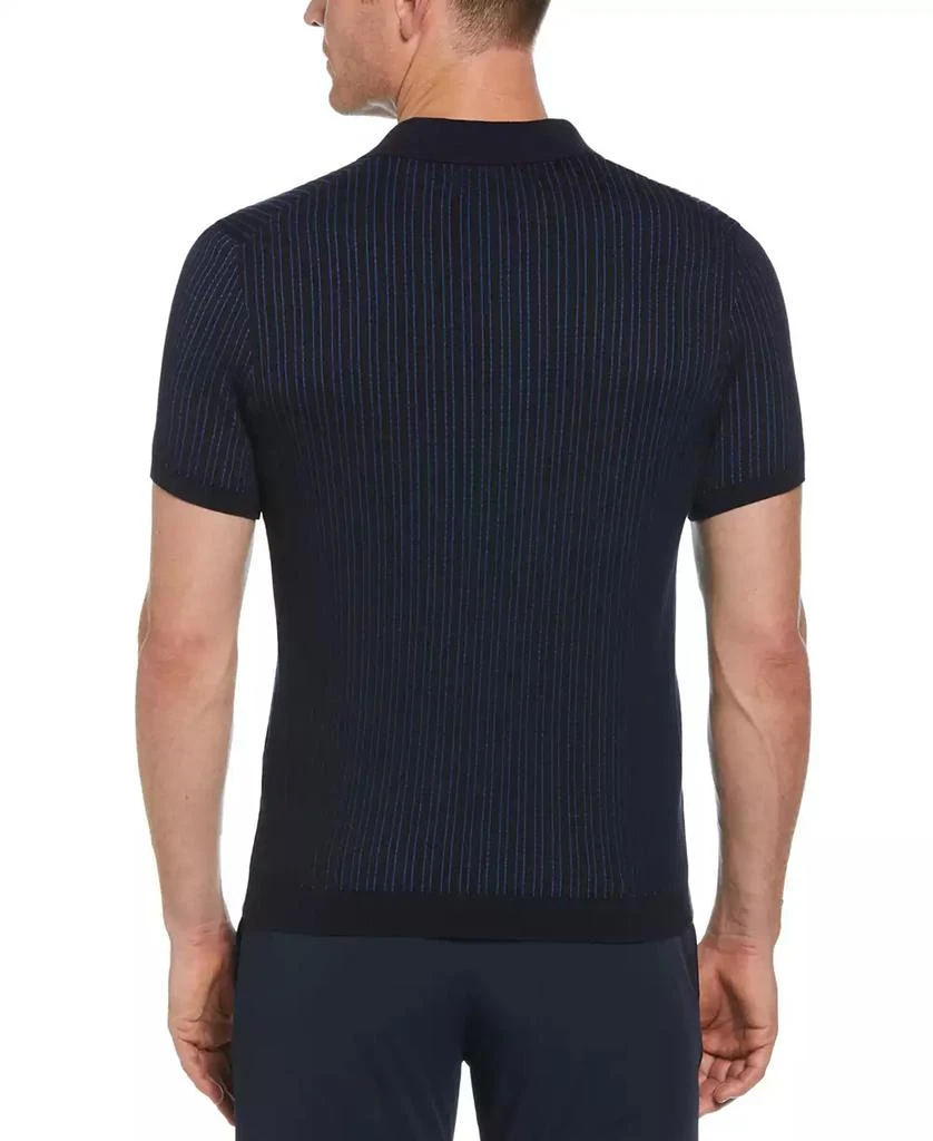 Perry Ellis Men's Short Sleeve Vertical Stripe Polo Sweater 2