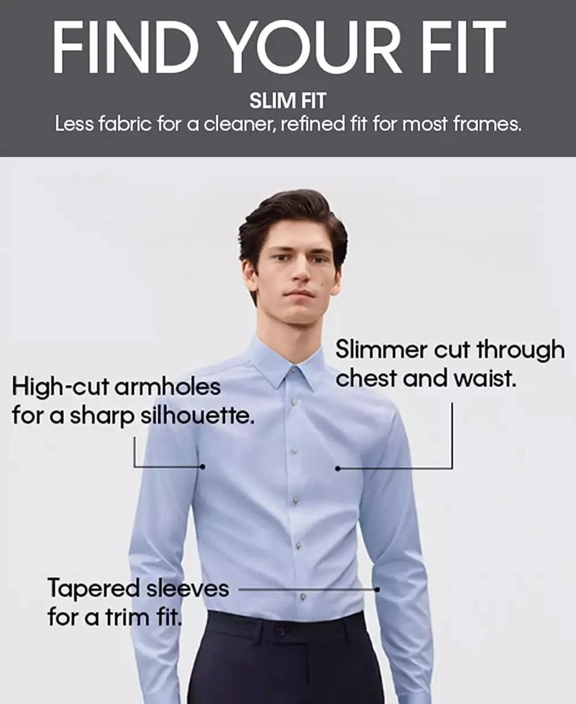 Calvin Klein Men's Slim-Fit Stretch Dress Shirt, Online Exclusive Created for Macy's 5