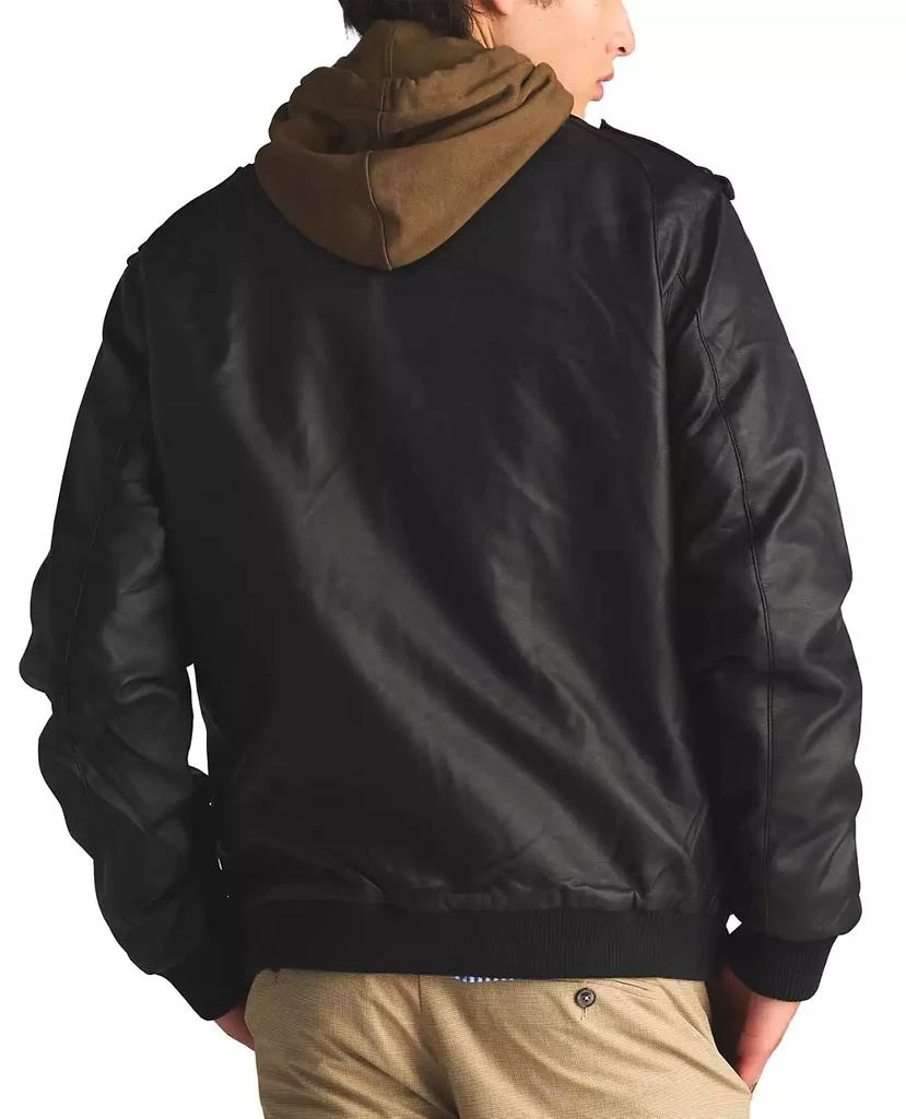 Members Only Men
s Faux Leather Iconic Racer Jacket 4