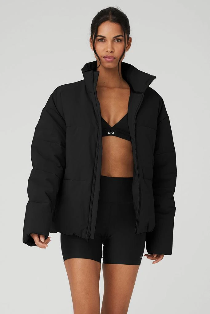 Alo Stretch Woven Street Puffer - Black 1