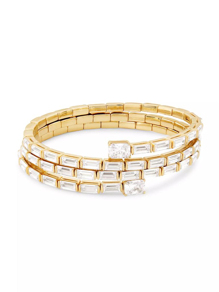 Adriana Orsini Naomi 18K-Gold-Plated & Cubic Zirconia Wrap Bracelet