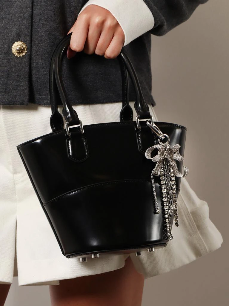 Self Portrait Leather shoulder bag with charms 2