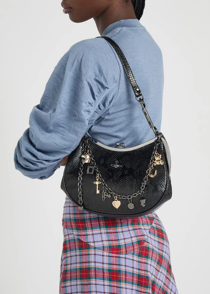 Vivienne Westwood Charm Frame python-effect leather shoulder bag 5