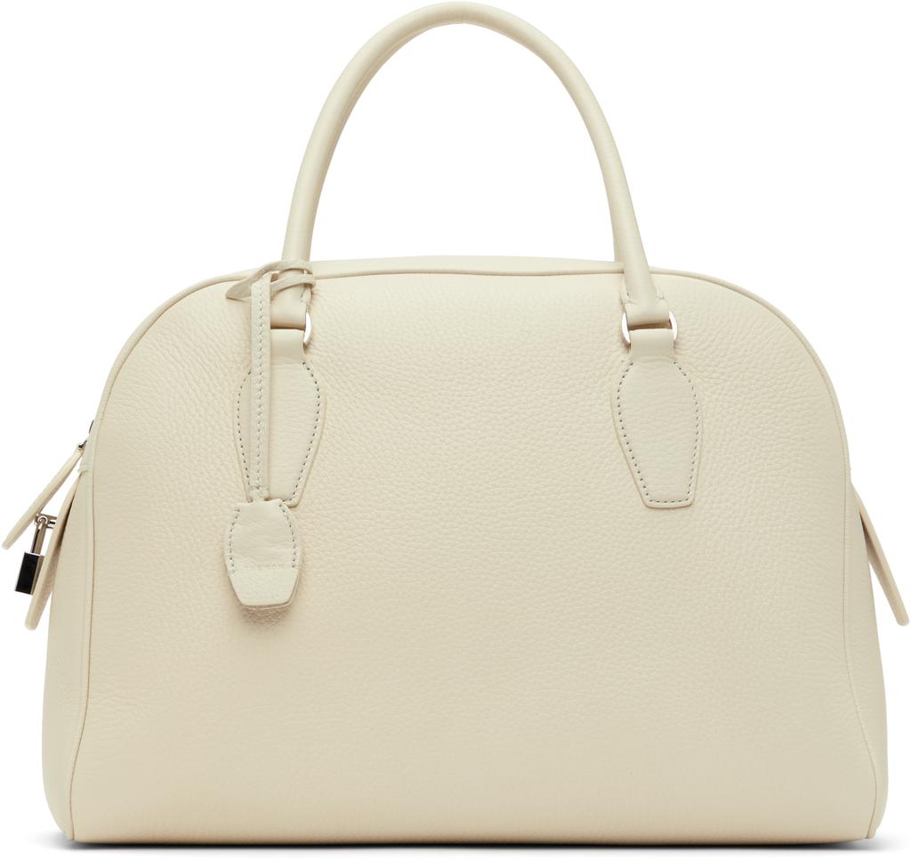 トートバッグ MANU atelier Hourglass Bag in Ivory and White Leather Manu Atelier Manu Atelier Hourglass Bag - Tote Bags