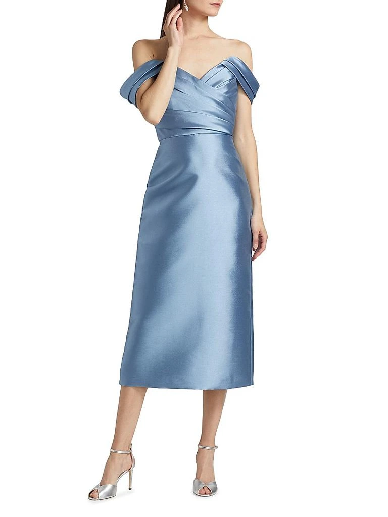 Amsale Mikado Off-The-Shoulder Cocktail Dress 3