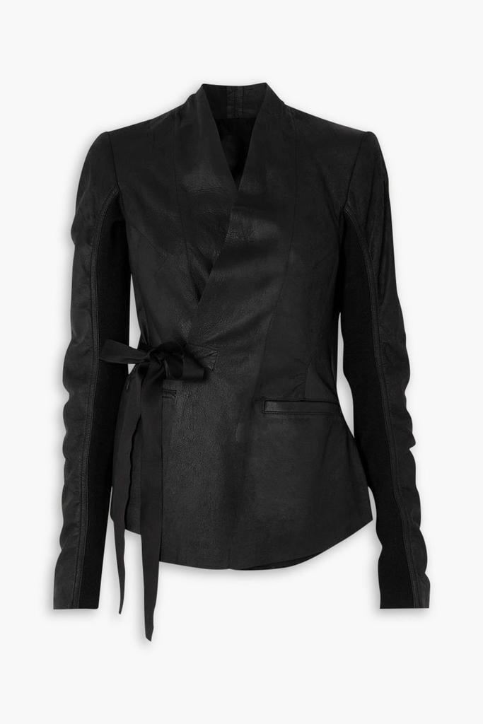Rick Owens Hollywood leather wrap blazer - Jackets - Compare