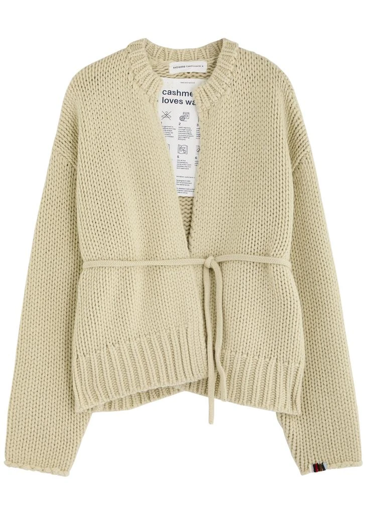 Extreme Cashmere N°384 Ginza belted cashmere cardigan 1