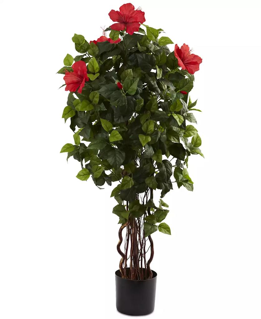 NEARLY NATURAL 4' Artificial Hibiscus Tree