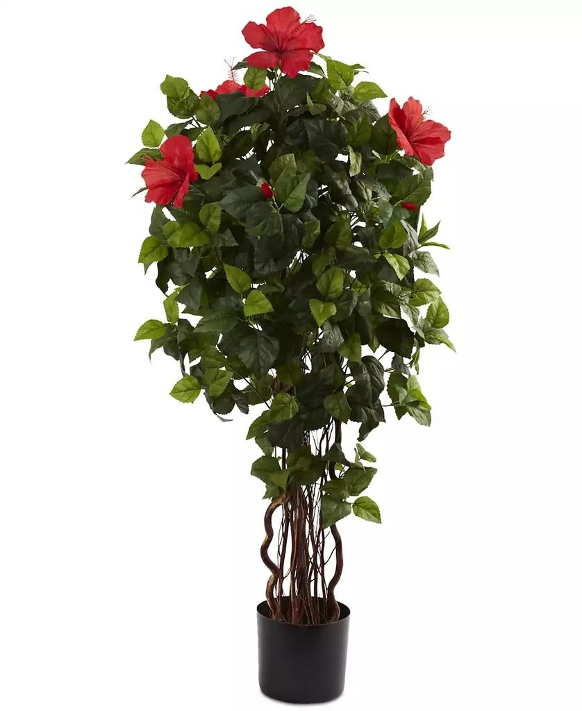 NEARLY NATURAL 4' Artificial Hibiscus Tree 1