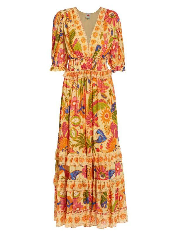 Farm Rio Rio Tapestry Floral Maxi Dress 5