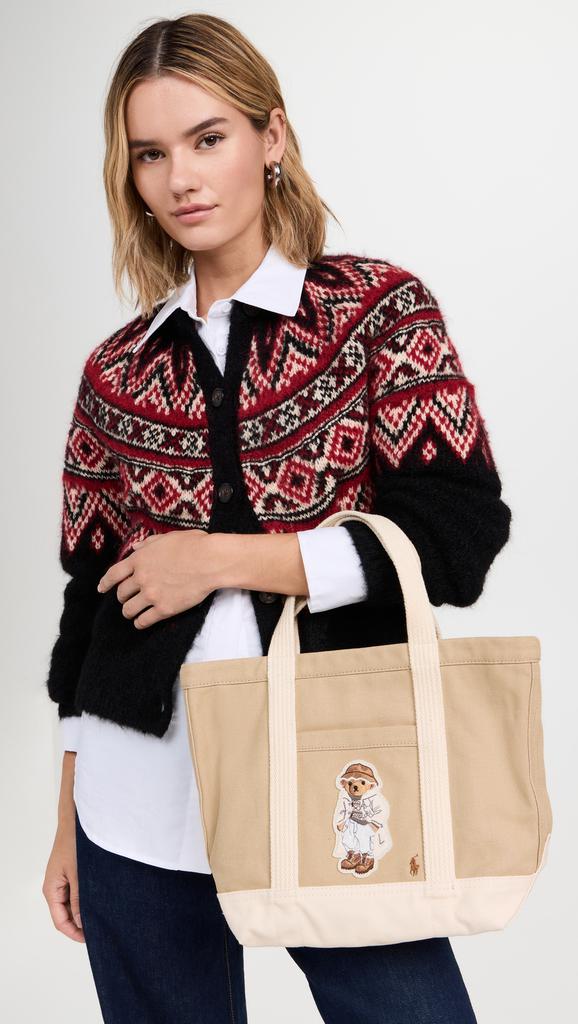 Ralph Lauren Polo Bear Canvas Small Tote