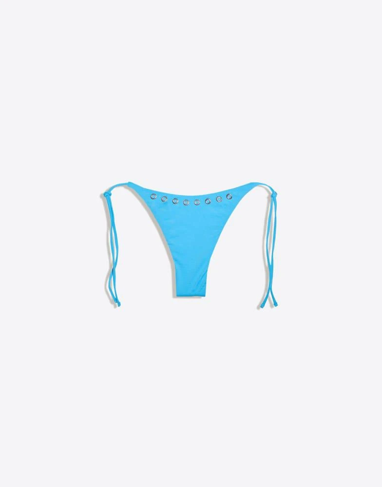 Bershka Bershka Eyelet brazilian bikini briefs in blue 4