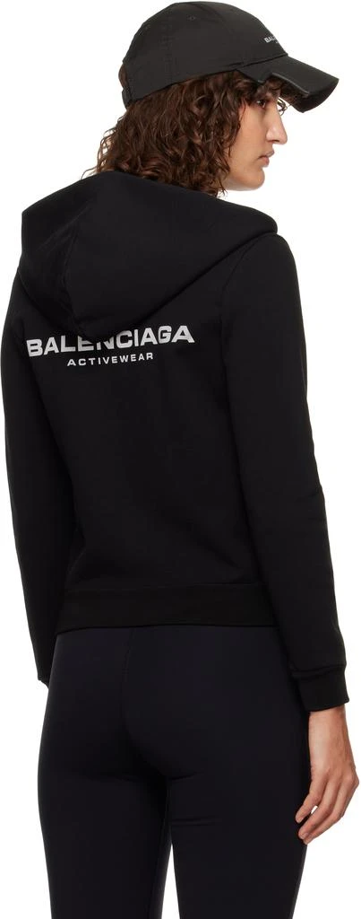 Balenciaga Black Small Zip-Up Hoodie 3