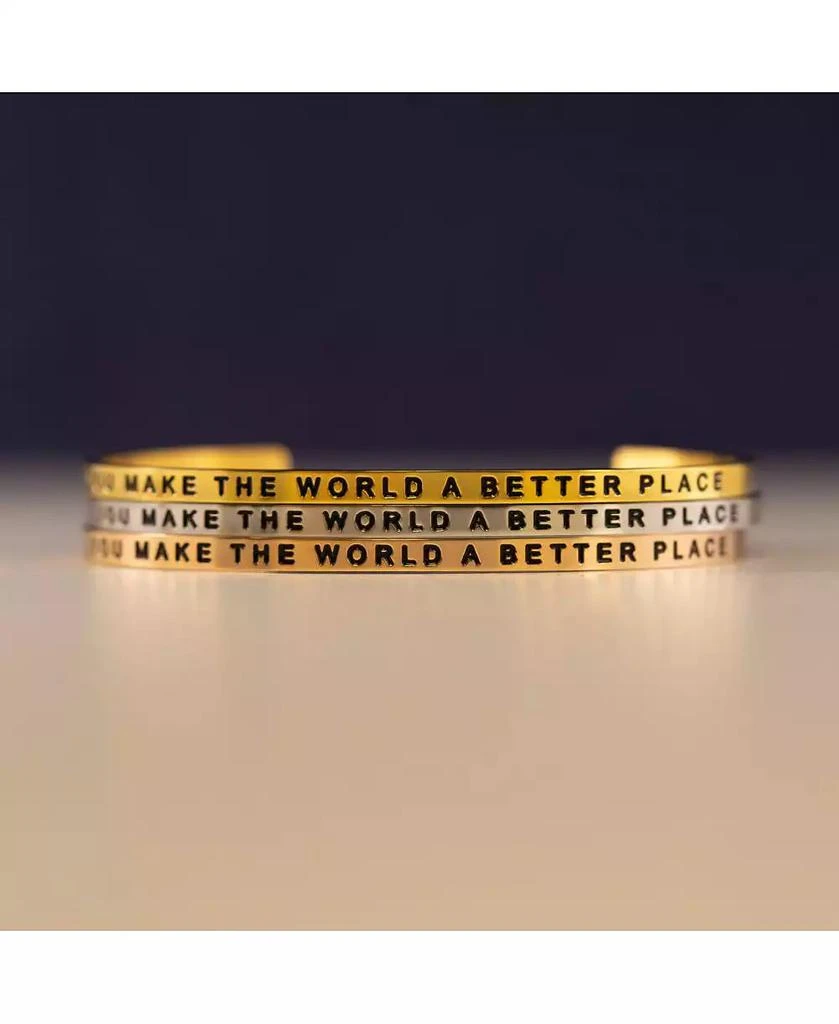 Mantra Gold You Make The World A Better Place Bracelets 2