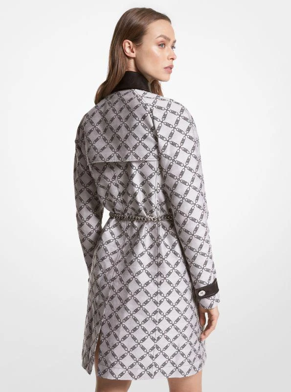 michael_kors Empire Logo Jacquard Trench Coat 2