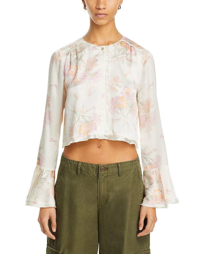 LOVESHACKFANCY Lyndon Silk Floral Blouse 6