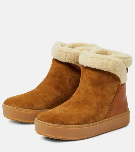 See by Chloé Juliet shearling-lined suede ankle boots 5