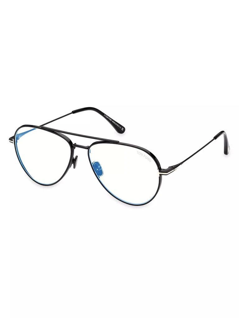 Tom Ford Aviator 56MM Blue Filter Eyeglasses 2