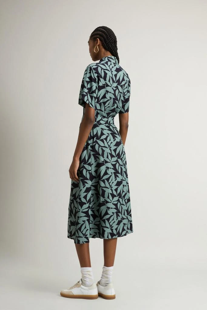 Woolrich Wrap Dress with Nature Motif - Women - Red 3