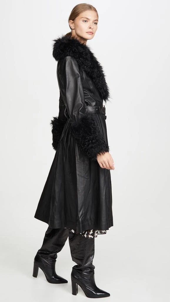 Saks Potts Foxy Shearling Trench Coat 3