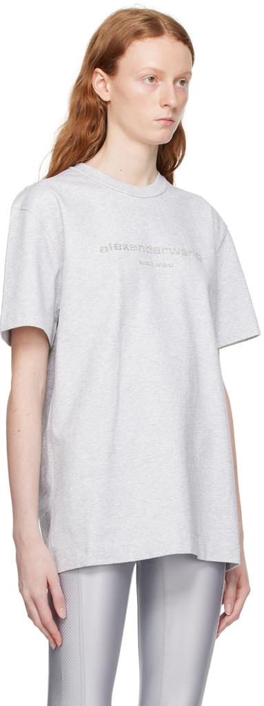 Alexander Wang Gray Glitter T-Shirt