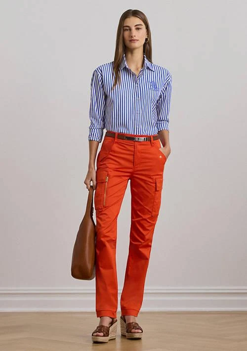 Ralph Lauren Ralph Lauren Petite Relaxed Fit Striped Broadcloth Shirt 4