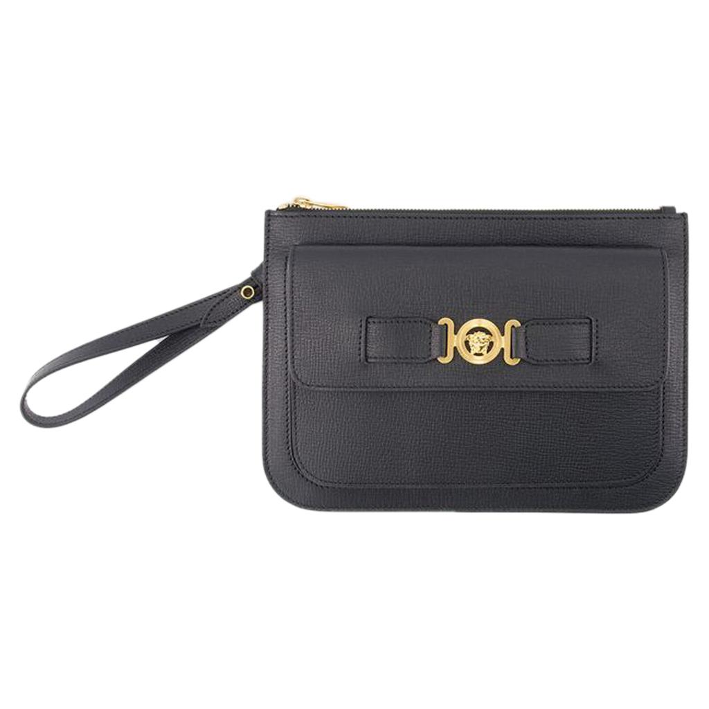 【送料&関税込】Versace Cappuccino Raffia Pouch Versace CAPPUCCINO RAFFIA CLUTCH - Handbags - BeyondStyle