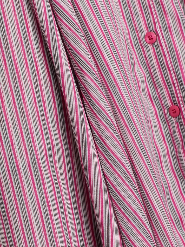 SAMANTHA SUNG Aster Napoli Stripe Cotton Shirtdress 8