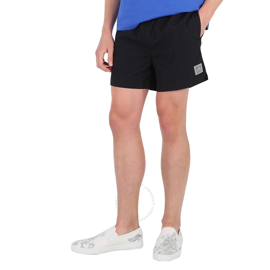 A Cold Wall Men's Black Essential Logo Patch Swim Shorts