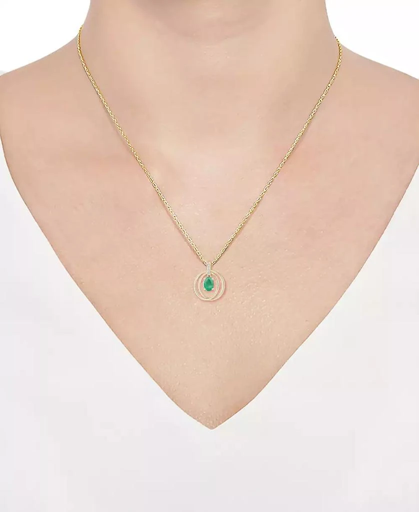 Macy
s Sapphire (1 ct. t.w.) And Diamond (1/20 ct. t.w.) Pendant Necklace in 14k White Gold (Also Available in Emerald 
Ruby) 4