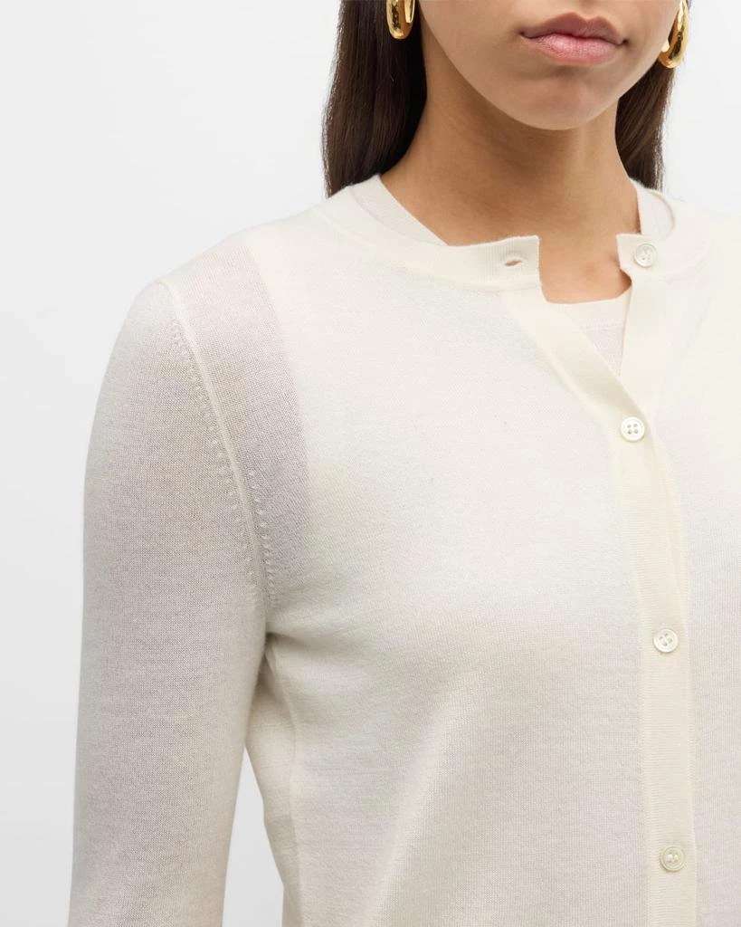 Neiman Marcus Cashmere Crewneck Cardigan 5
